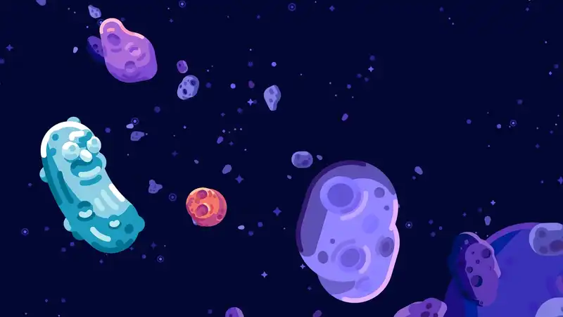 asteroids by kurzgesagt
