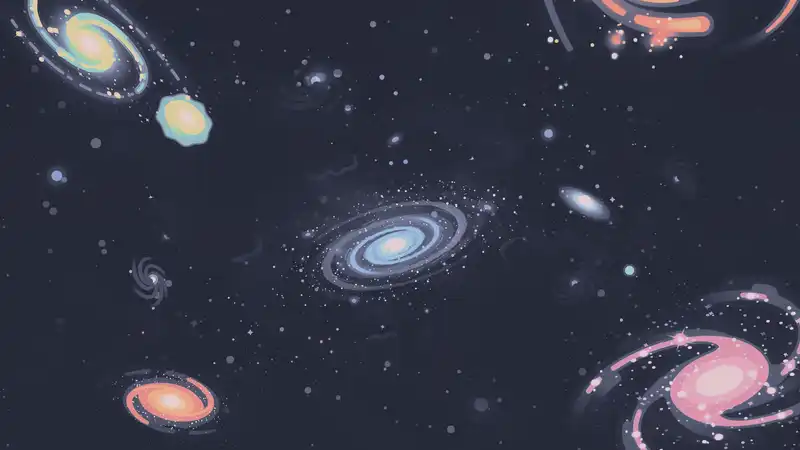 galaxies by kurzgesagt