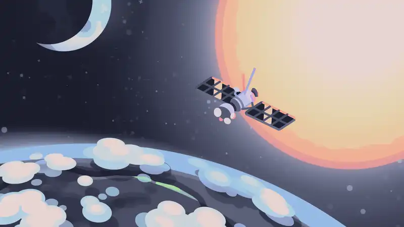 satellite_over_earth by kurzgesagt