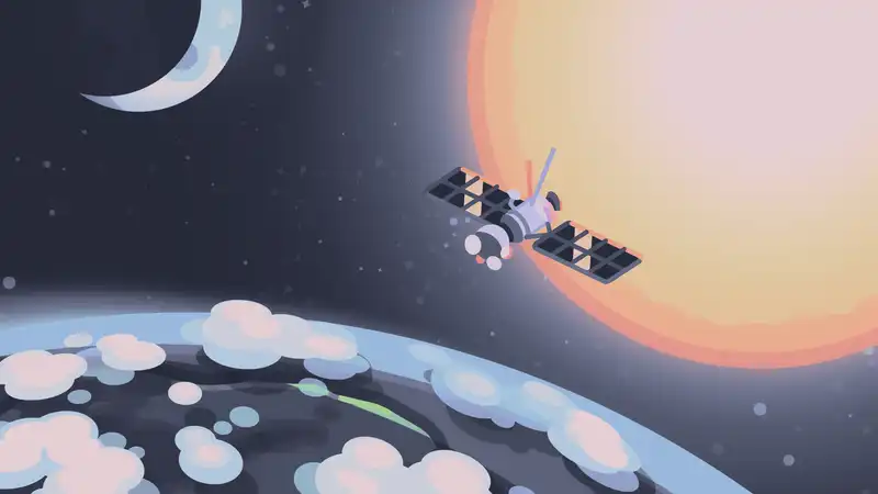 satellite_over_earth by kurzgesagt